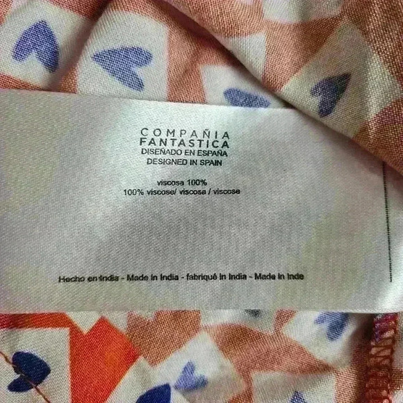 Compania Fantastica Skirt and Top Women's Small Orange Purple Ruffle Cap Sleeve - Picture 3 of 11